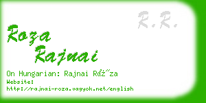 roza rajnai business card